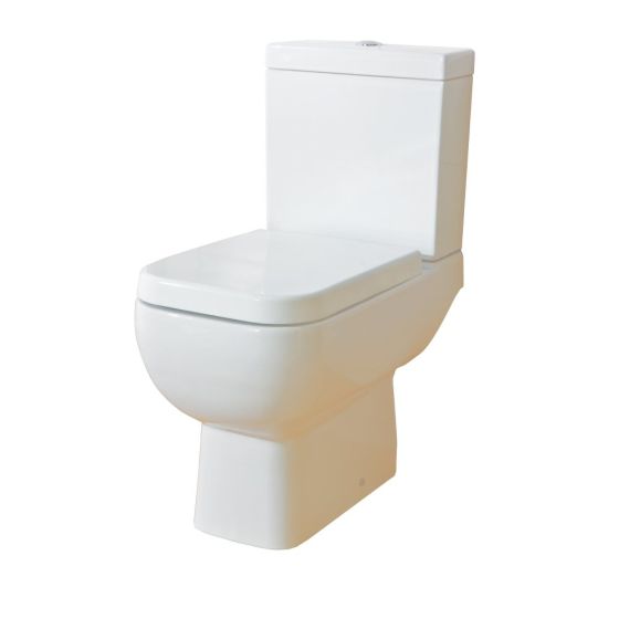 RAK Series 600 Close Coupled WC Toilet with Soft Close Wrap Over Urea Seat