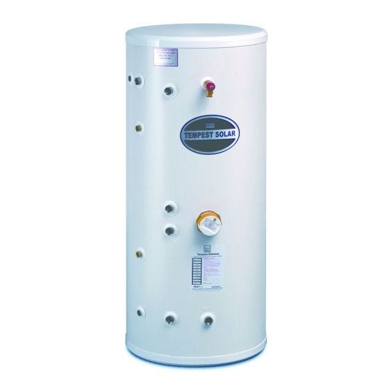 Telford Tempest 250 Litre Indirect Unvented Stainless Steel Solar Cylinder