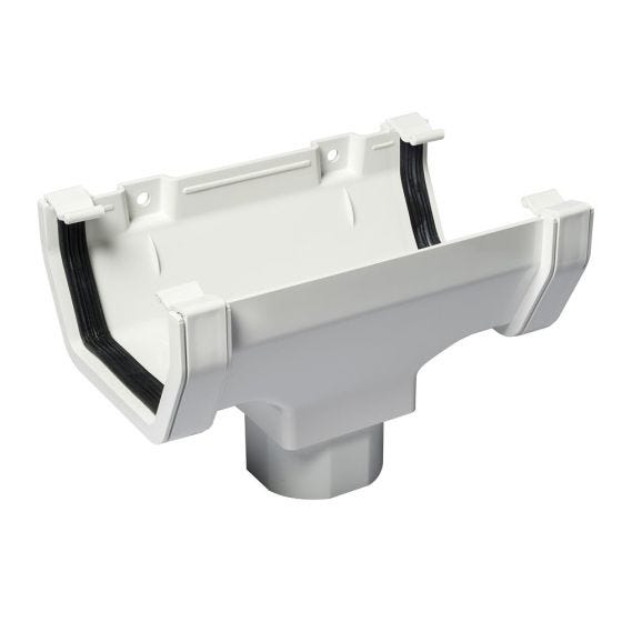 White 112mm Square Running Outlet