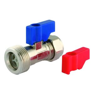 15mm Straight Compression Washing Machine Tap Valve with Check Valve