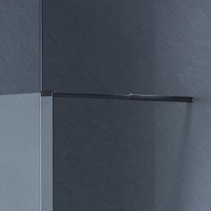 Aqua i 8-10mm Wetroom Support Bar / Arm - Matt Black
