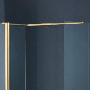 Ai Wetroom Support Bar T Piece Connector - Brushed Brass