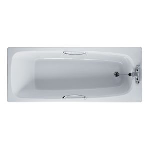 Logan Scott Rhea Single Ended Bath with Twin Grips 1500mm x 700mm - White