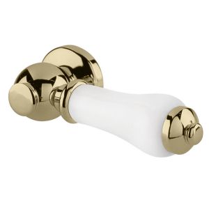 BC Designs Lever Handle for Close Coupled & Low Level Cistern - Gold / White