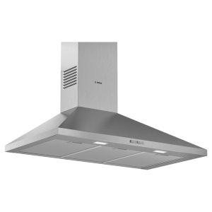 Bosch Series 2 DWP94BC50B 90cm Wall Mounted Pyramid Chimney Cooker Hood - Stainless Steel