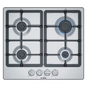 Bosch Series 4 PGP6B5B90 60cm Gas Hob with Rotary Knobs - Stainless Steel