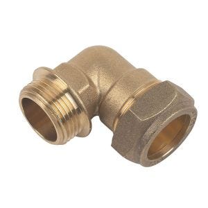 Brass Compression Male Iron Elbow 35mm x 1 1/4