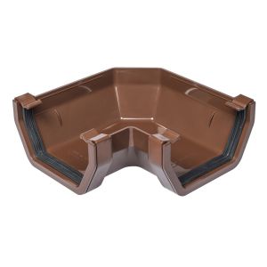 Brown 112mm Square 90 Degree Gutter Angle