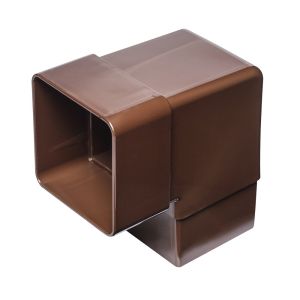 Brown 68mm Square Rain Water 90 Degree Offset Bend