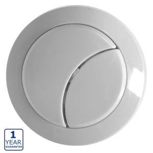 Serene Concealed Cistern Dual Push Button Cover Chrome - Cable