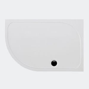 Coram Stone Resin Shower Tray Offset Quadrant 1200mm x 800mm - Left Hand