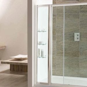 Eastbrook Volente Shower Enclosure In Line Panel with Shelves - Clear Glass 300mm