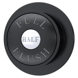 Hudson Reed Round Dual Flush WC Button - Black