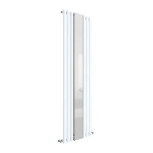 Hudson Reed Revive Vertical Single Panel Designer Radiator with Mirror 1800mm x 499mm - High Gloss White
