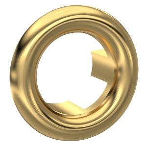 Hudson Reed Round Overflow Cover - Brushed Brass