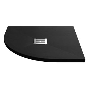 Hudson Reed Slimline Quadrant Shower Tray 900mm x 900mm - Black Slate