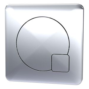 Hudson Reed Square Dual Flush WC Push Button - Chrome