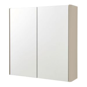 Kartell Arc 600mm 2 Door Mirrored Cabinet - Matt Cashmere