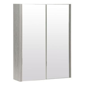 Kartell Purity 500mm 2 Door Mirrored Cabinet - Silver Oak