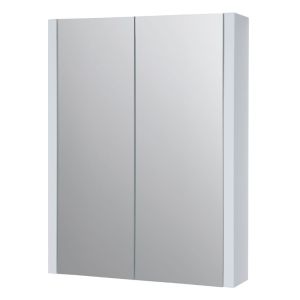 Kartell Purity 500mm 2 Door Mirrored Cabinet - White Gloss