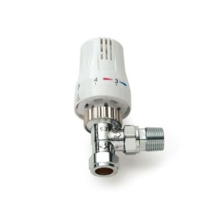Kartell Straight K-Therm Style Thermostatic Radiator Valve - White and Chrome