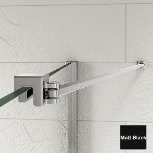 Kudos Ultimate Angled Glass to Wall Stabiliser Pack 300mm - Matt Black