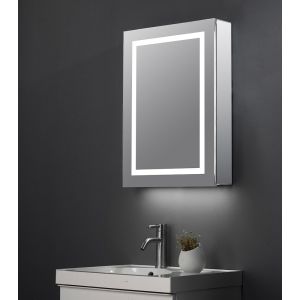Massima 500mm x 700mm 1 Door LED Mirrored Cabinet With Bluetooth
