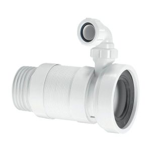 McAlpine WC-F26SV 110mm Flexible WC Pan Connector with 32mm Inlet - Adjusts 170mm - 410mm
