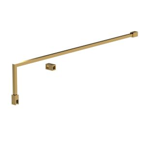 Nuie 1000mm Wetroom Screen Support Bar Kit - Brushed Brass