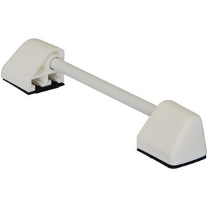 Pair Toilet Seat Hinges with Rod - White