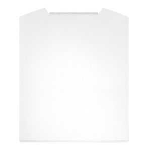 Prima 60cm Curved Glass Splashback LES102 - White