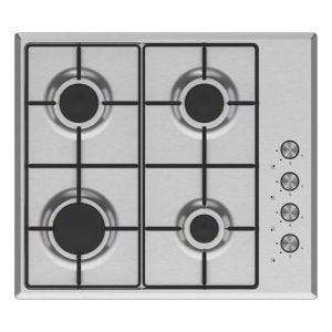 Prima 60cm Gas Hob with Rotary Knobs PRGH106 - Stainless Steel