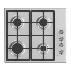 Prima 60cm Gas Hob with Rotary Knobs PRGH108 - Stainless Steel
