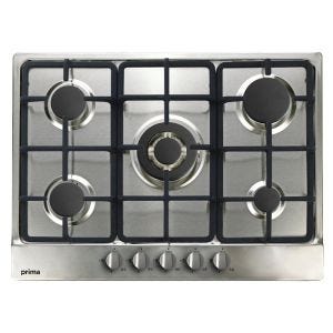 Prima 70cm Gas Hob with Rotary Knobs PRGH114 - Stainless Steel