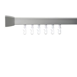 Croydex Professional Profile 800 Silver Straight Shower Rail 1830mm Long