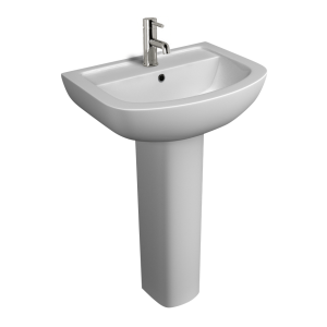 Roma Space 550mm 1 Tap Hole Basin and Pedestal