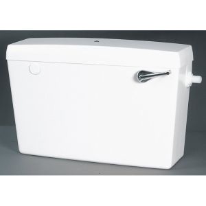 White Low Level Plastic Cistern - Bottom Inlet