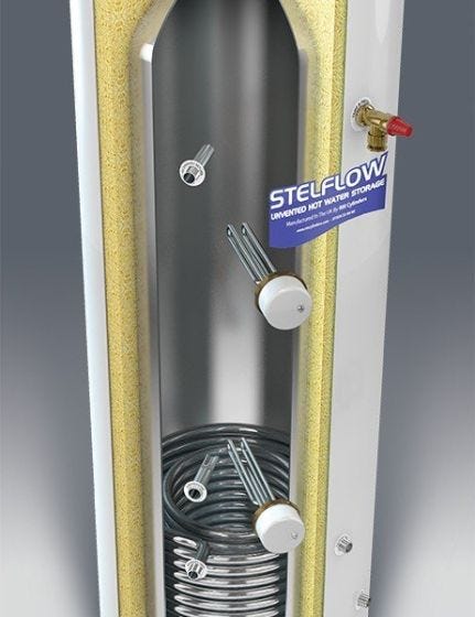 RM Stelflow 210 Litre Indirect Unvented Stainless Steel Cylinder