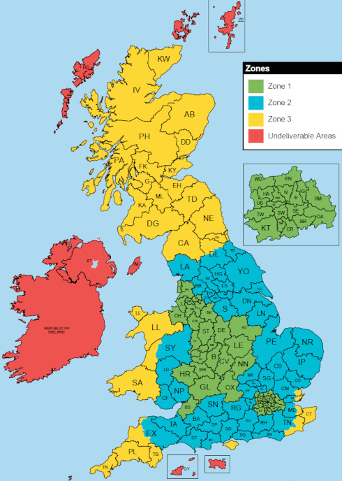 Delivery Zone Map